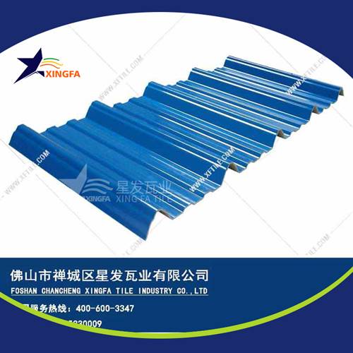 厚度3.0mm蓝色900型PVC塑胶瓦 佛山工程钢结构厂房防腐隔热塑料瓦 pvc多层防腐瓦生产网上销售